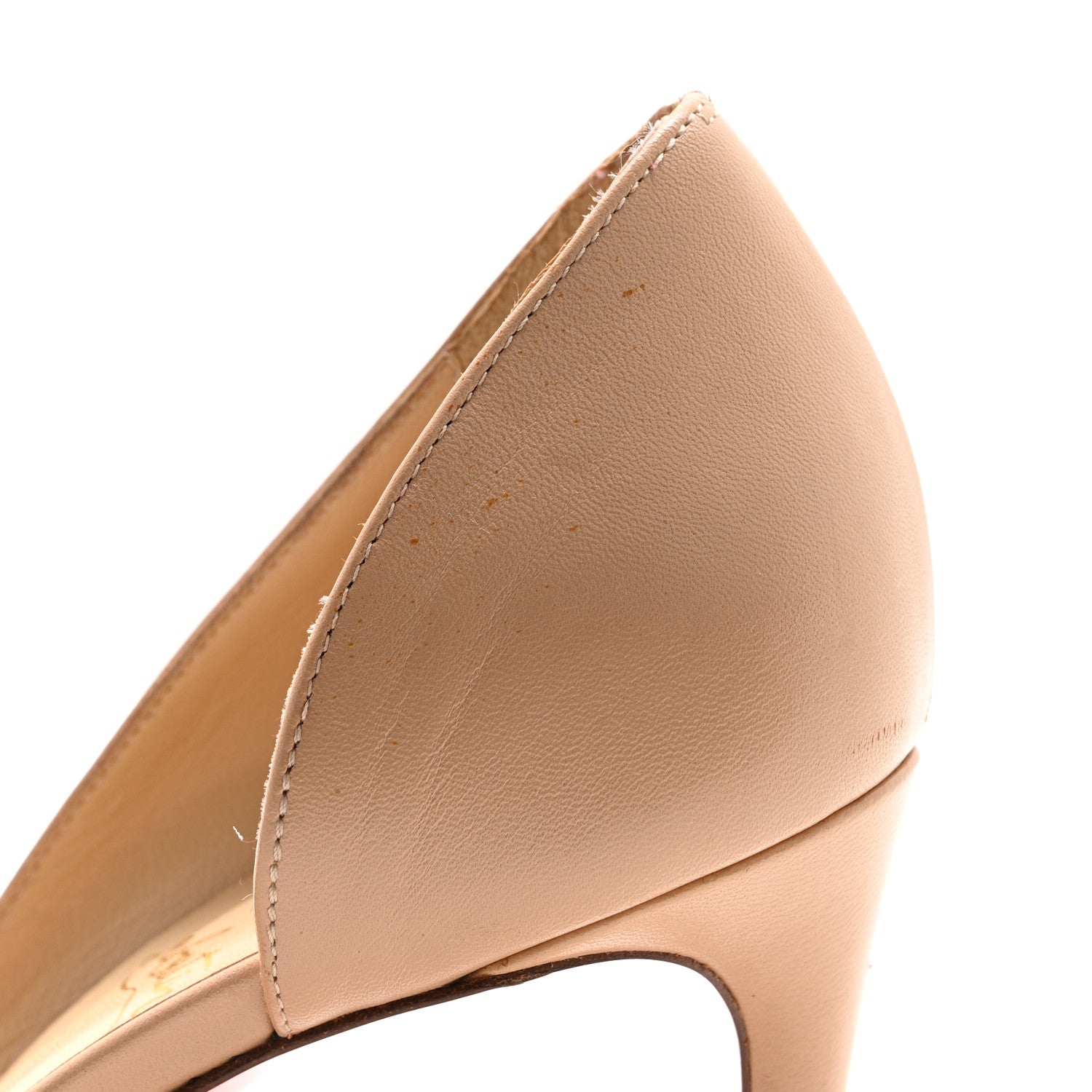 Christian Louboutin Nappa Farfaclou Spike 85 Pumps 37.5 Nude 9 of 11