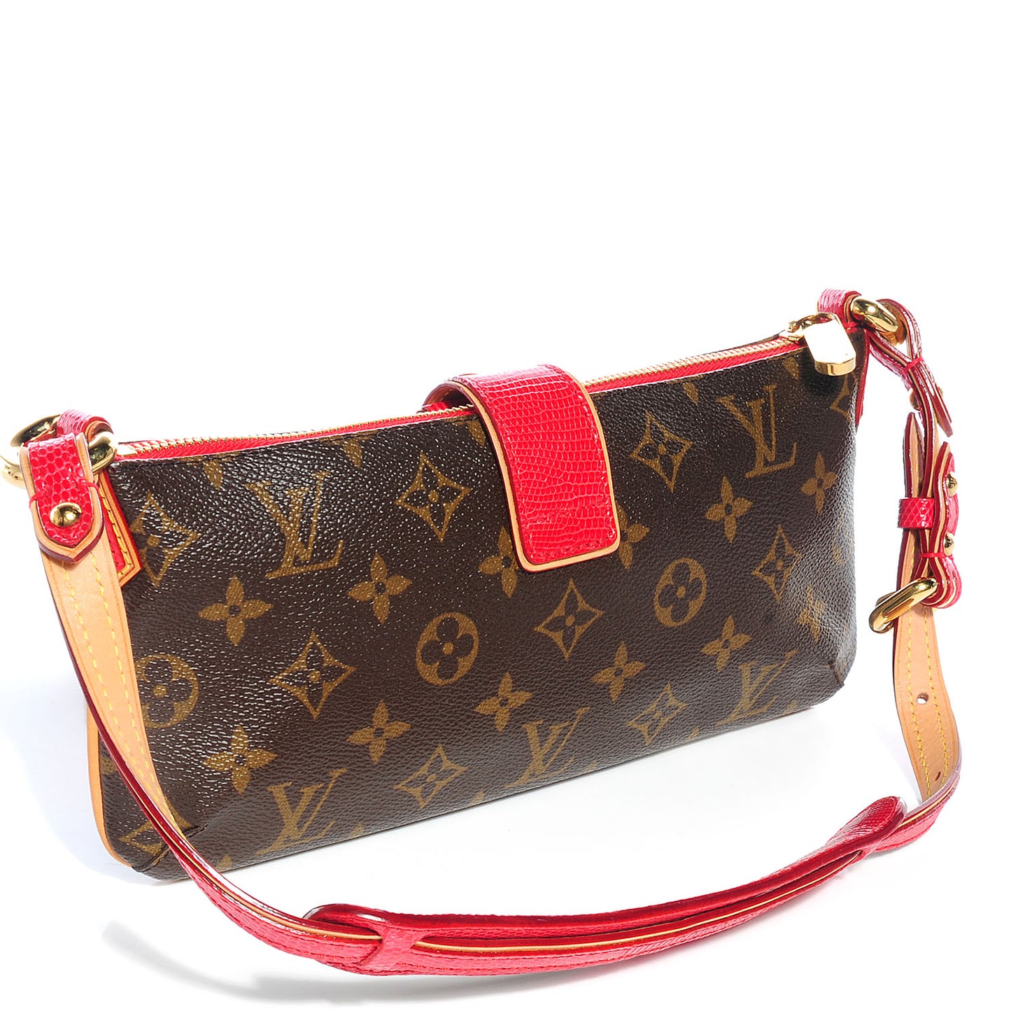 Lizard Monogram Cerises Pochette