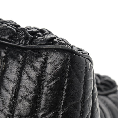 Chanel Lambskin Astrakhan Bowler Black 9 of 12