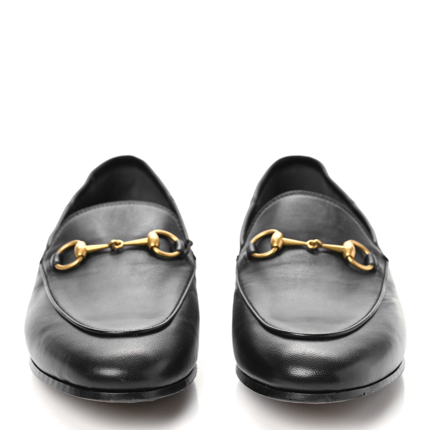 Gucci Lambskin Womens Brixton Horsebit Loafers 39 Black 2 of 8