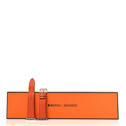 Hermes Epsom 40mm Apple Watch Single Tour Band Feu 7 of 7