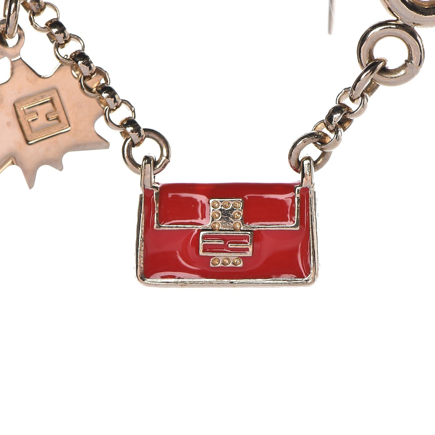 Fendi Enamel Baguette Charm Bracelet Multicolor 4 of 5