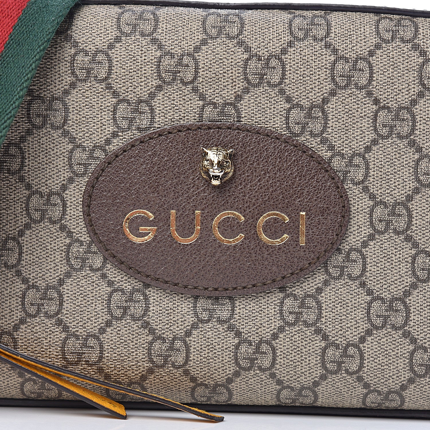 Gucci GG Supreme Monogram Web Neo Vintage Shoulder Bag Beige New Acero Crop 10 of 10