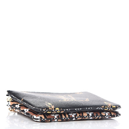 Louis Vuitton Monogram Giant Jungle Pochette Double Zip Black 4 of 9