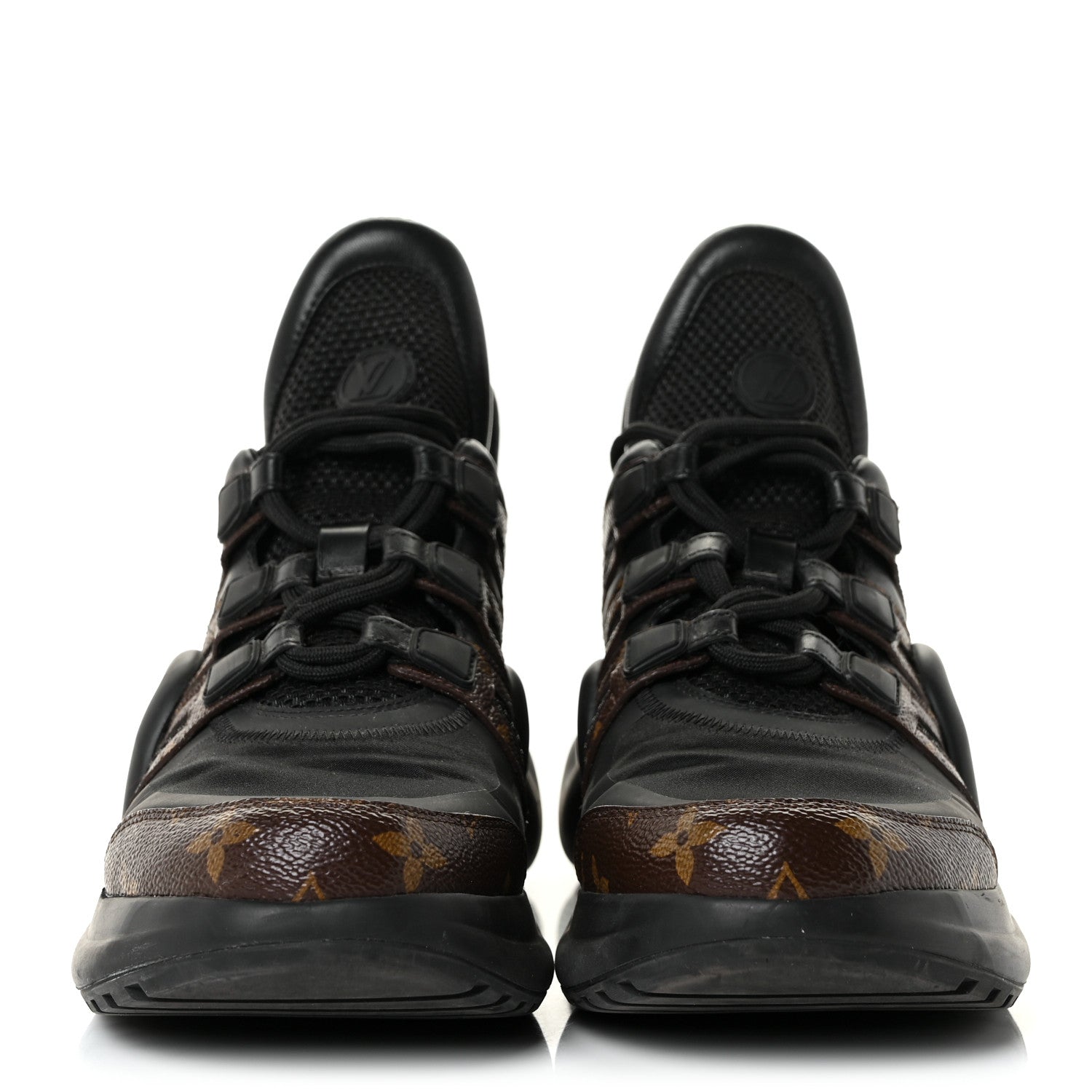 Louis Vuitton Calfskin Patent Monogram LV Archlight Sneakers 41 Black 2 of 7