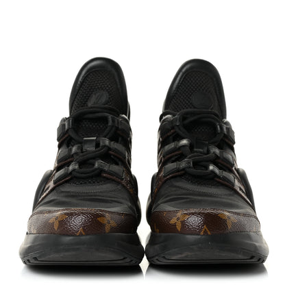 Louis Vuitton Calfskin Patent Monogram LV Archlight Sneakers 41 Black 2 of 7