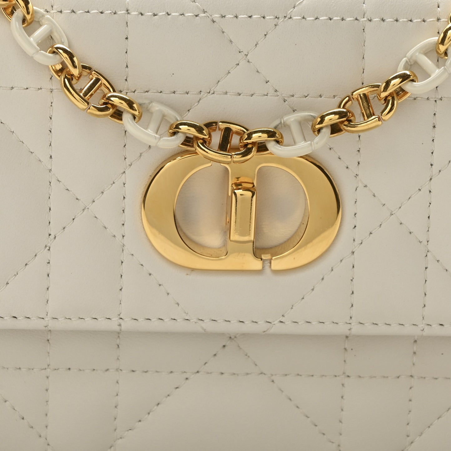 Lambskin Macrocannage Mini Miss Caro Bag Latte