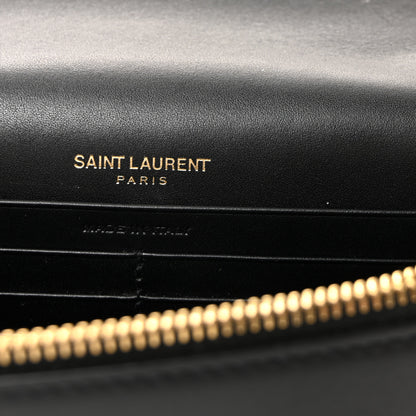 Saint Laurent Smooth Calfskin Classic Monogram Kate Tassel Chain Wallet Black 6 of 10