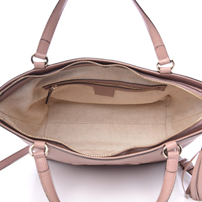 Gucci Pebbled Calfskin Small Soho Top Handle Bag Light Pink 5 of 11