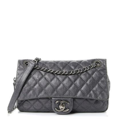 Chanel Iridescent Caviar Quilted Small Chic Flap Dark Silver 1 of 11
