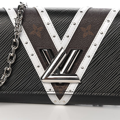 Louis Vuitton Epi Monogram Studded Twist Chain Wallet Black 8 of 8