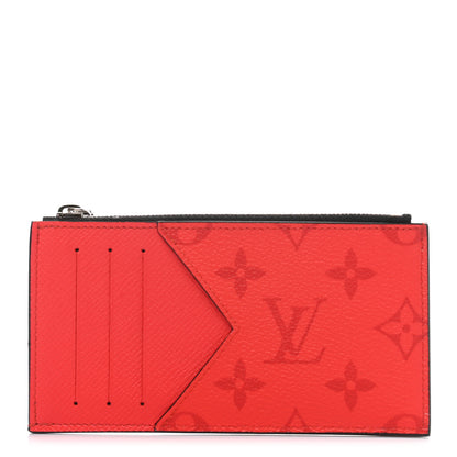 Louis Vuitton Taigarama Coin Card Holder Fire Red 1 of 7