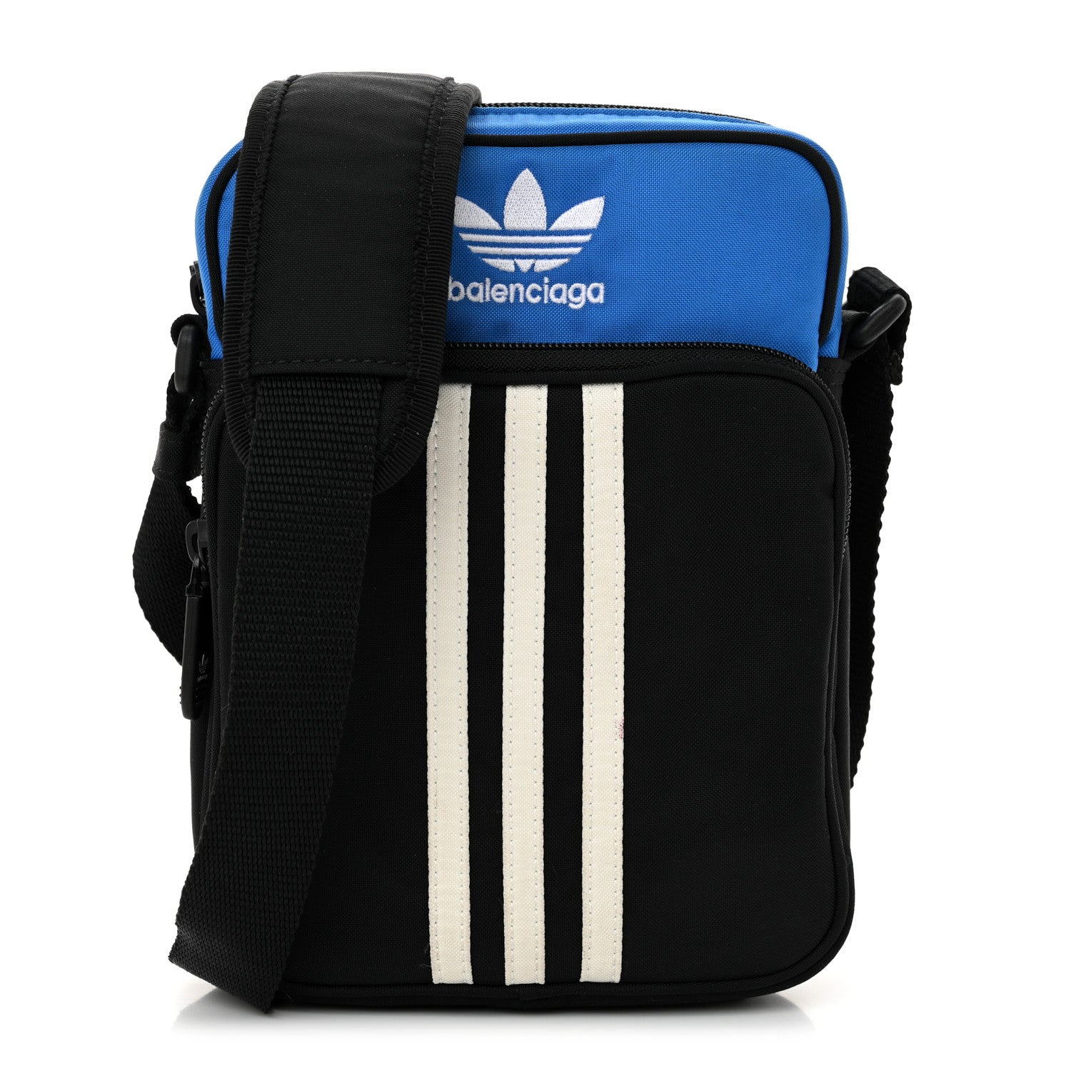 Balenciaga X ADIDAS Nylon Messenger Bag Black Blue 1 of 12