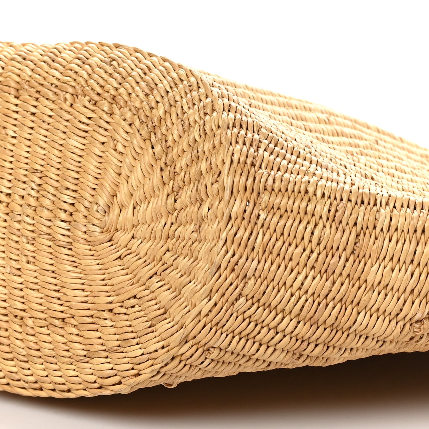 Calfskin Raffia Paulas Ibiza Small Shell Basket Tote Bag Natural Tan