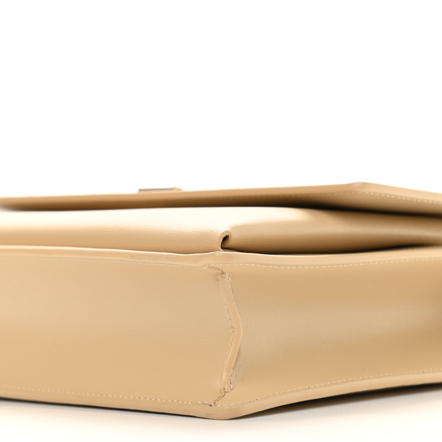 Smooth Calfskin Medium Monogram Sunset Satchel Beige