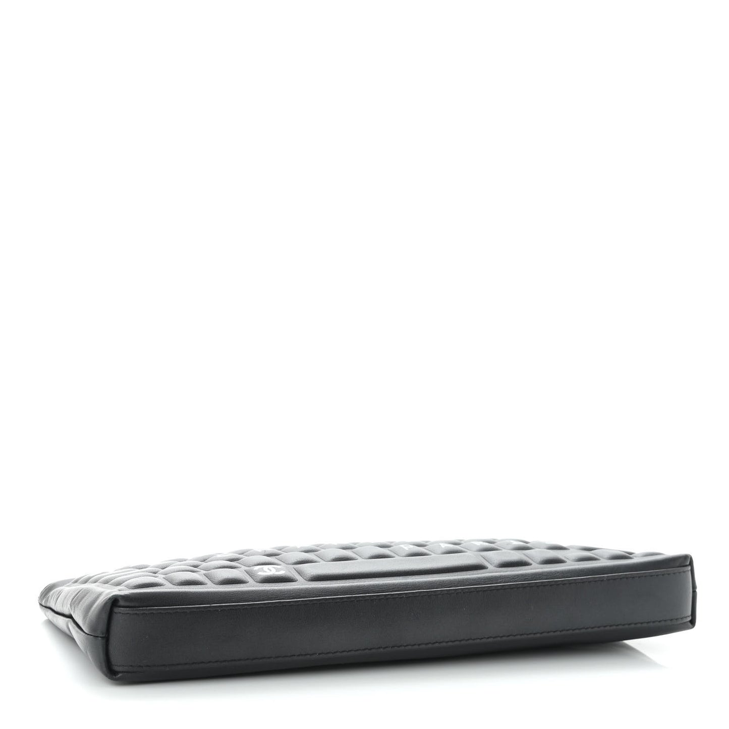 Metallic Calfskin Keyboard Pouch Black