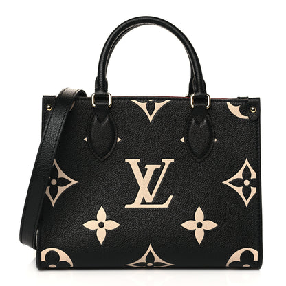 Louis Vuitton Empreinte Monogram Giant Onthego PM Black Beige 1 of 6