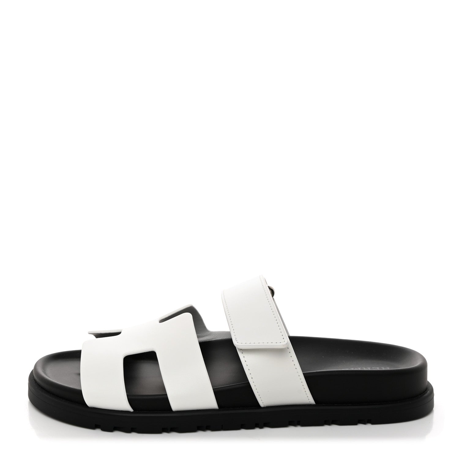 Hermes Calfskin Womens Chypre Sandals 37 White 1 of 9