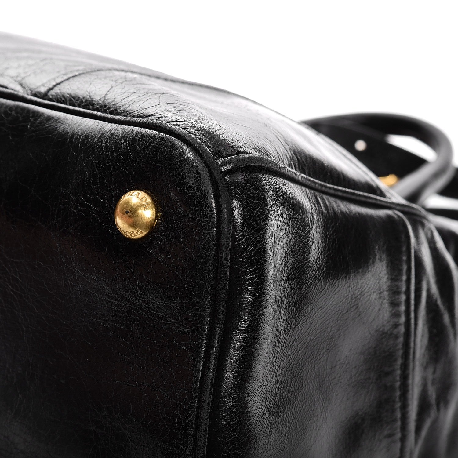Prada Vitello Shine Tote Nero Black 10 of 12