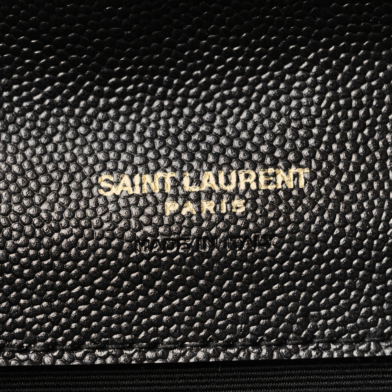 Saint Laurent Grain De Poudre Textured Mixed Matelasse Triquilt Monogram Clutch Black 6 of 11