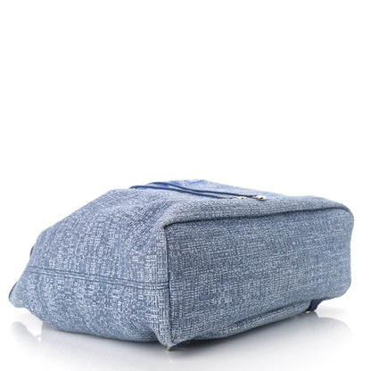 Chanel Canvas Large Deauville Backpack Blue 4 of 12