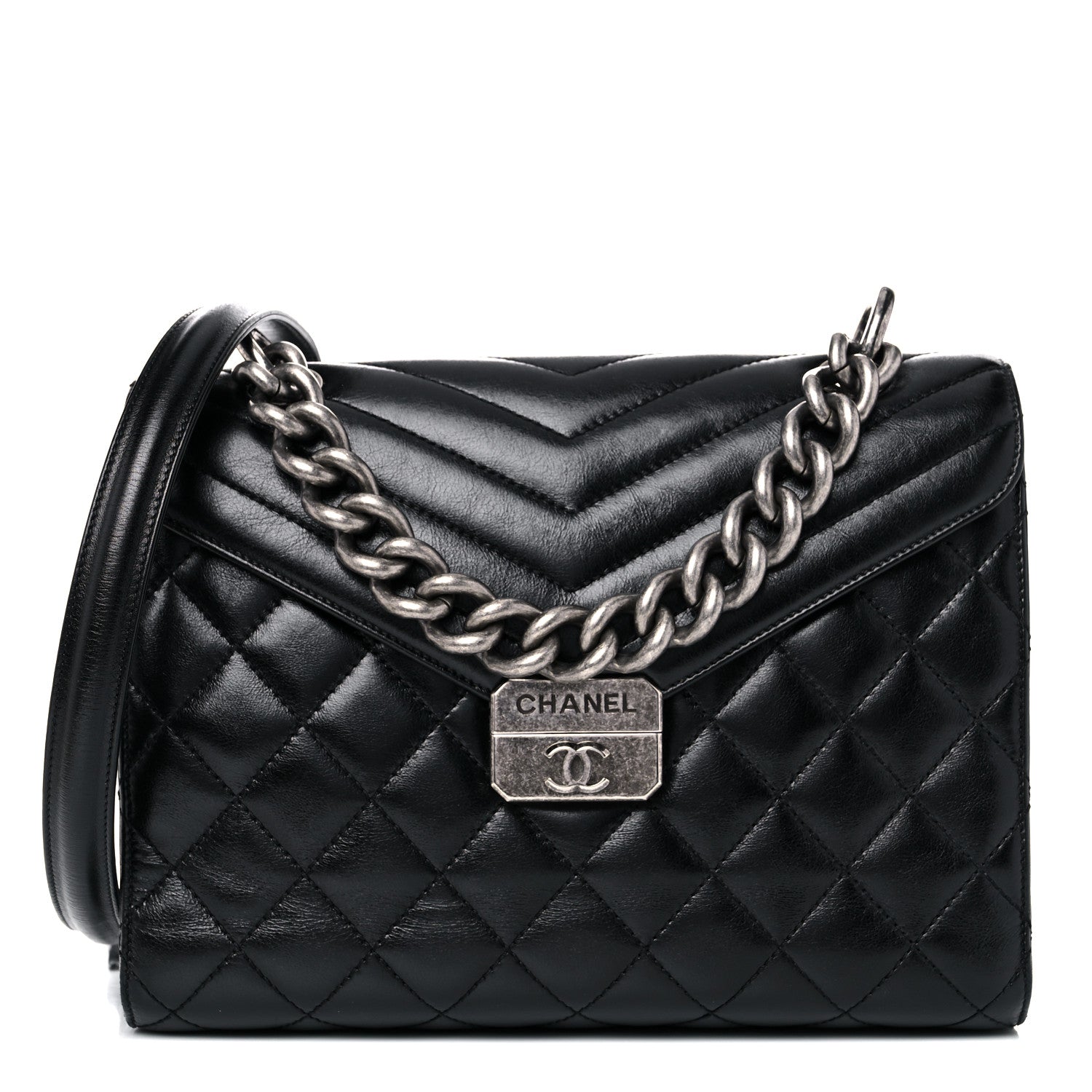 Chanel Calfskin Quilted Large Mad About Quilting Flap Black 1 of 19
