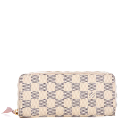 Louis Vuitton Damier Azur Clemence Wallet Rose Ballerine 1 of 11
