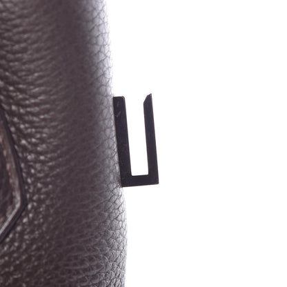 Hermes Taurillon Clemence Birkin 35 Chocolate 23 of 37