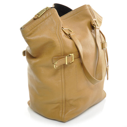 Saint Laurent Leather Downtown Tote Camel 3 of 7