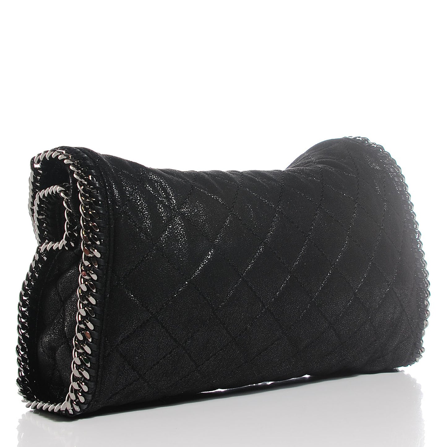 Shaggy Deer Quilted Small Falabella Tote Black