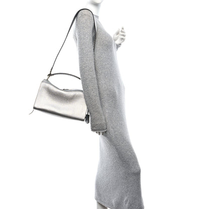 Fendi Cuoio Romano Lux Selleria Lei Boston Tote Argento 2 of 9