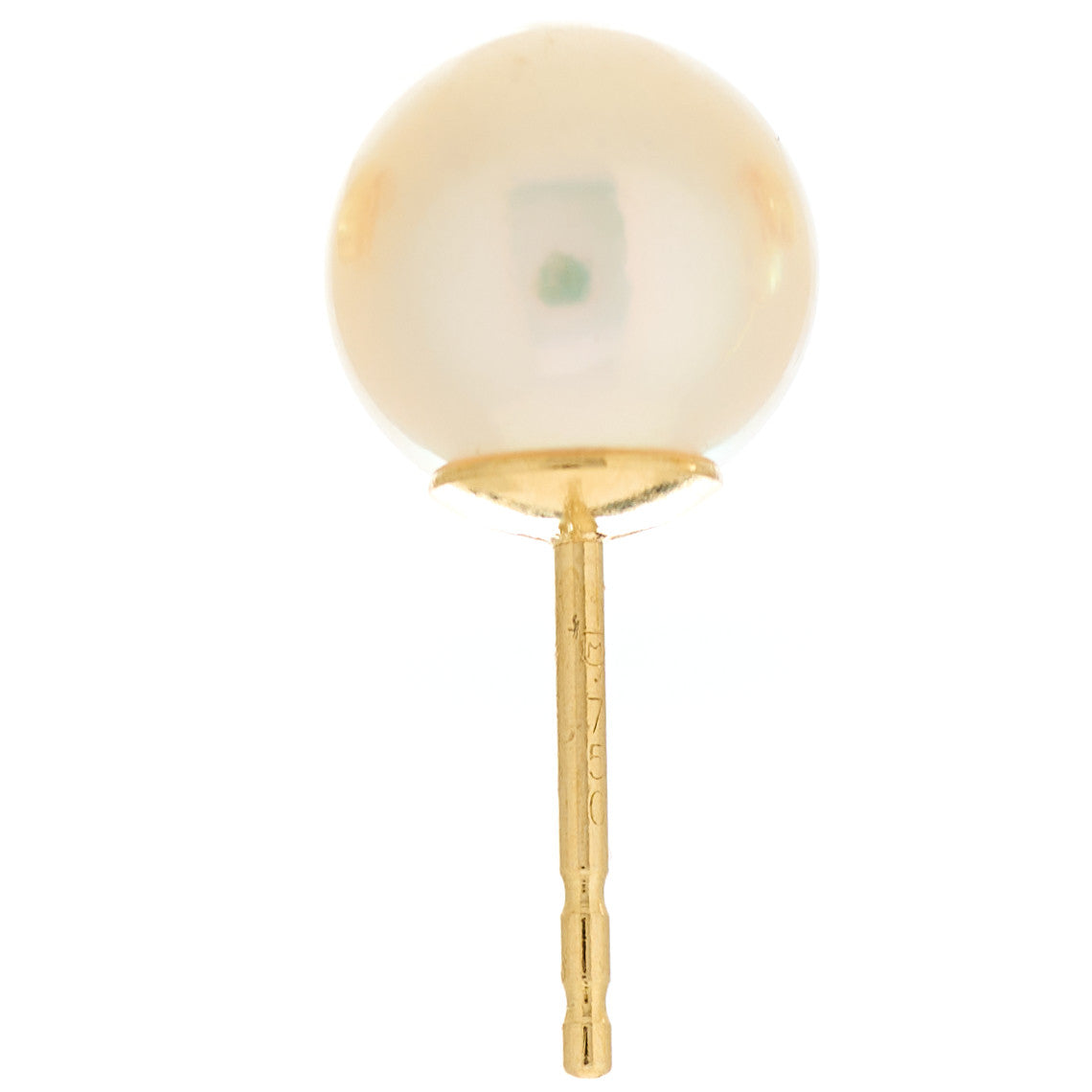 18K Yellow Gold Akoya Pearl 8-8.5mm Stud Earrings