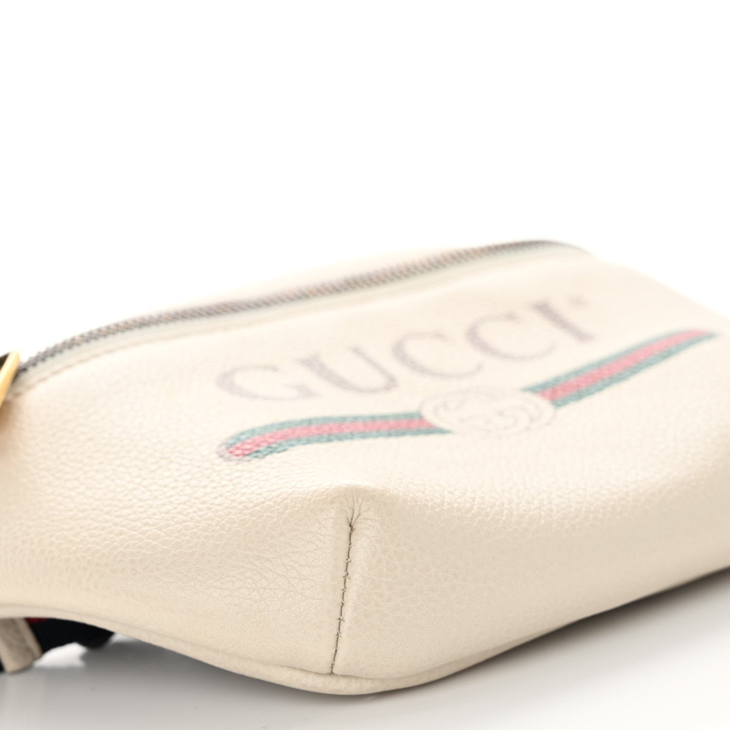 Gucci Grained Calfskin Small Logo Belt Bag White 9 of 10