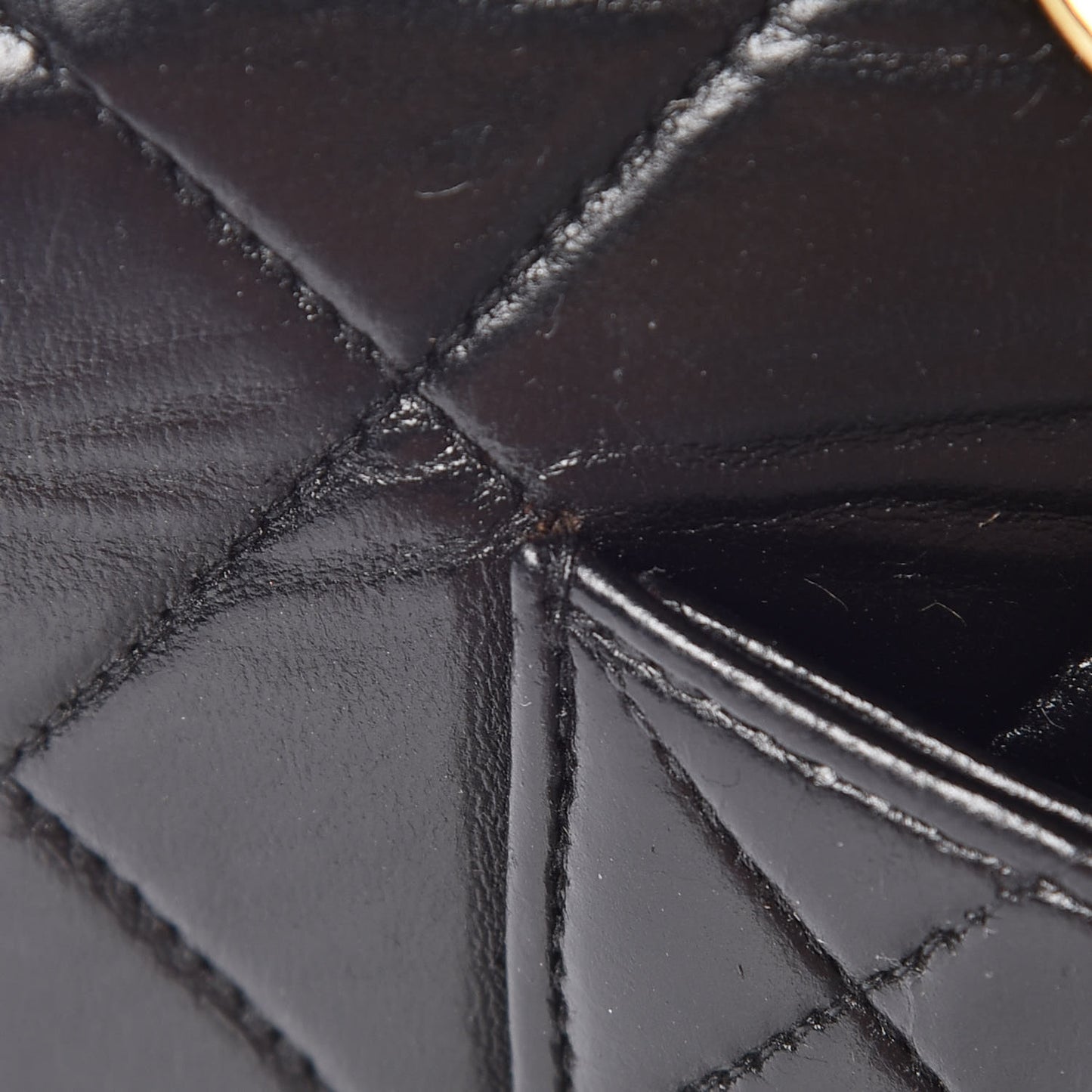 Lambskin Quilted Jumbo Single Flap Black