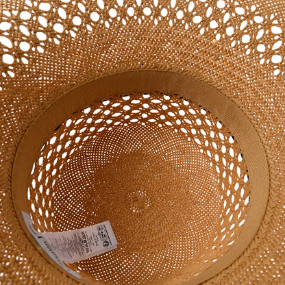 Christian Dior Straw Embroidered Bob Naughtily Large Brim Hat 58 Blue Multicolor 7 of 8