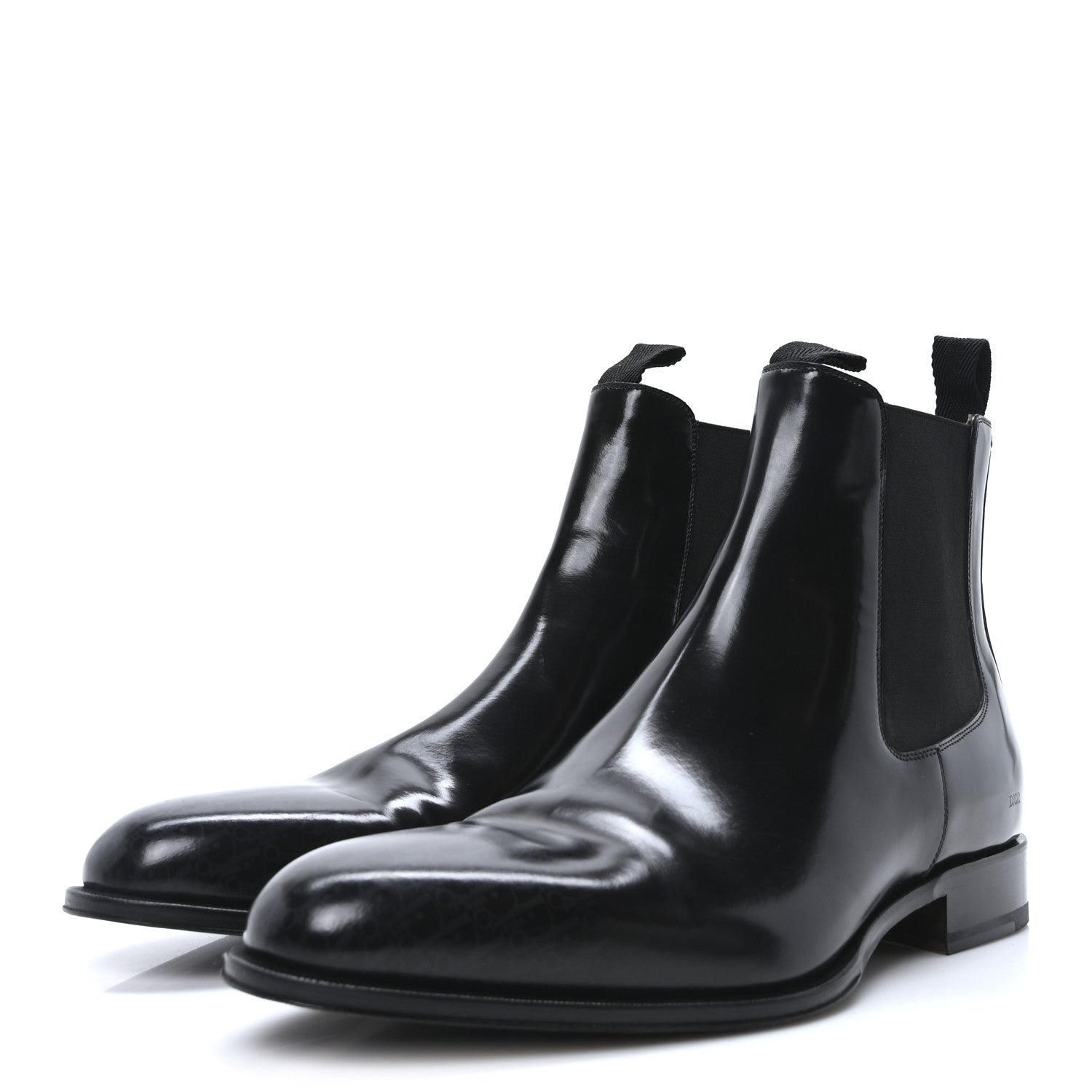 Christian Dior Calfskin Oblique Mens Timeless Chelsea Boots 44 Black 4 of 9