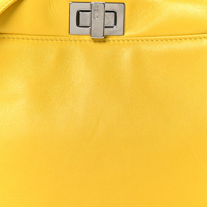 Fendi Nappa Mini Peekaboo Iconic Satchel Limone 8 of 12