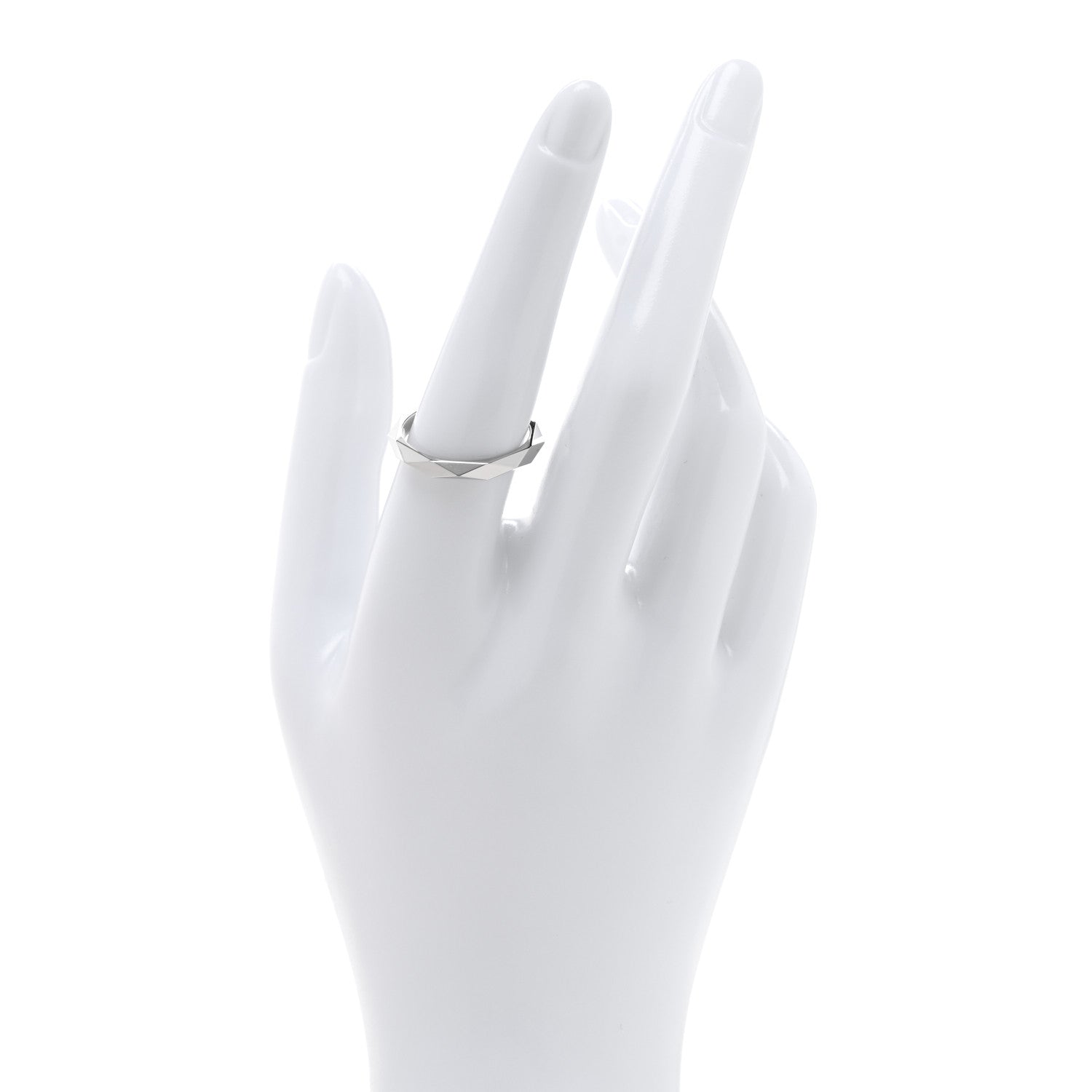 Boucheron Platinum Medium Facette Band Ring 57 8 2 of 5