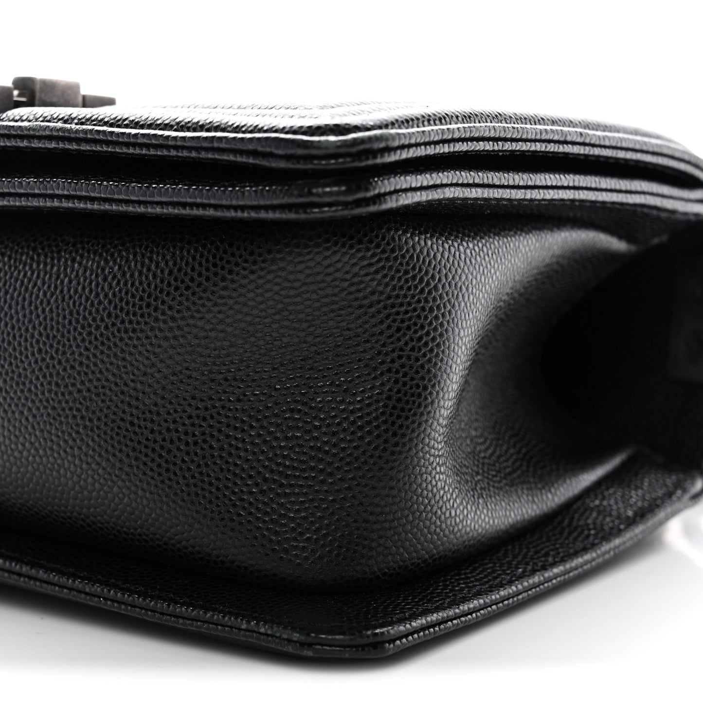 Caviar Quilted Small Boy Flap Black