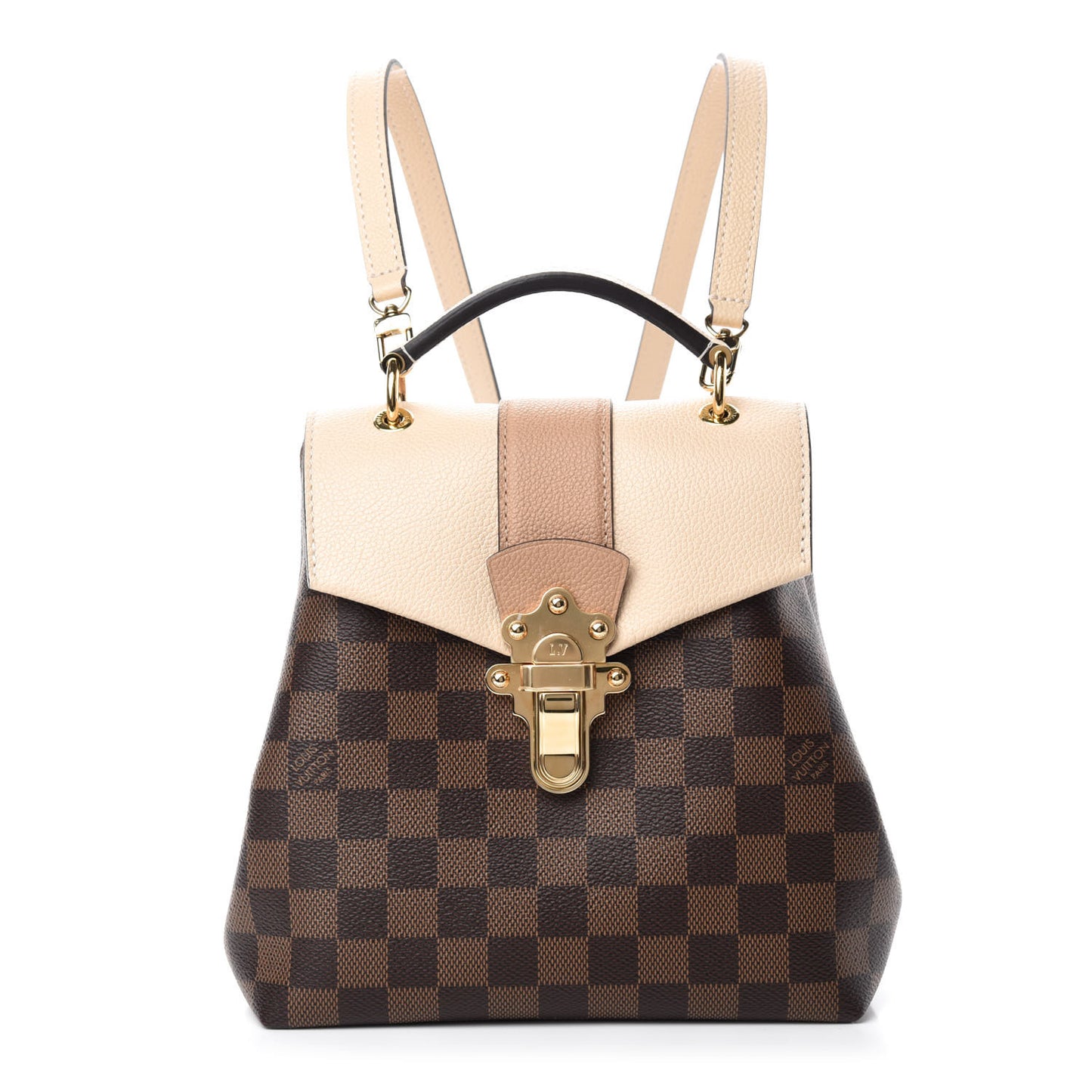 Damier Ebene Clapton Backpack Creme