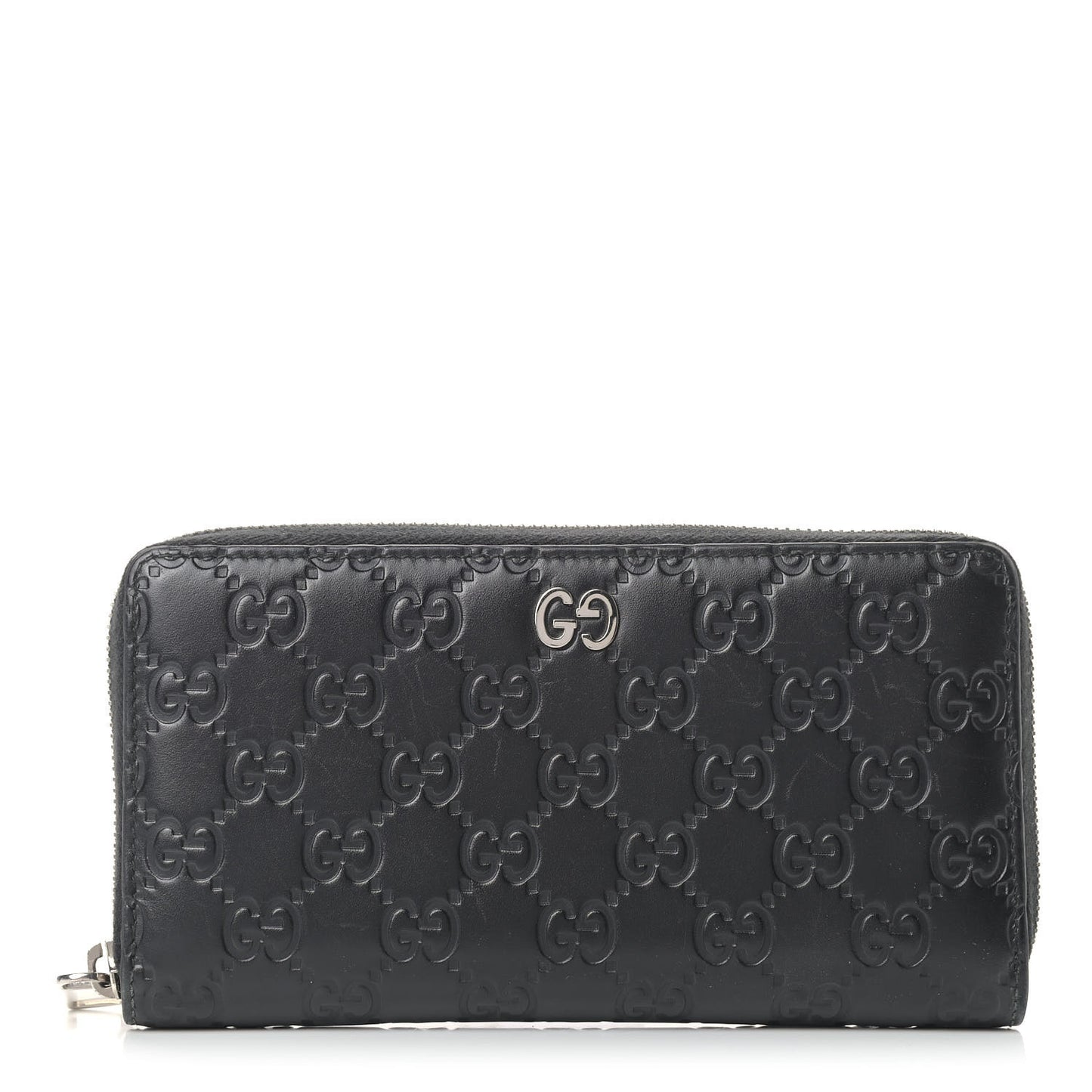 Guccissimma Signature Dorian Zip Around Wallet Black