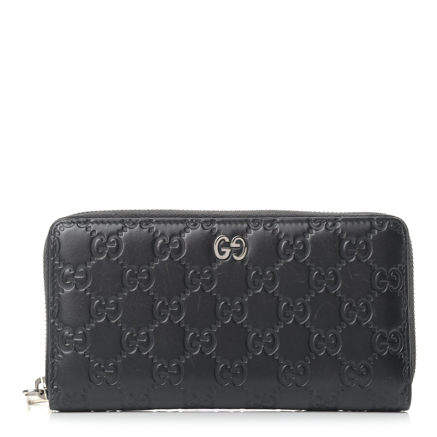 Gucci Guccissimma Signature Dorian Zip Around Wallet Black 1 of 10