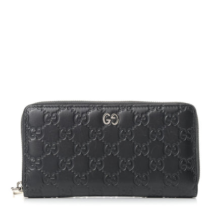 Gucci Guccissimma Signature Dorian Zip Around Wallet Black 1 of 10