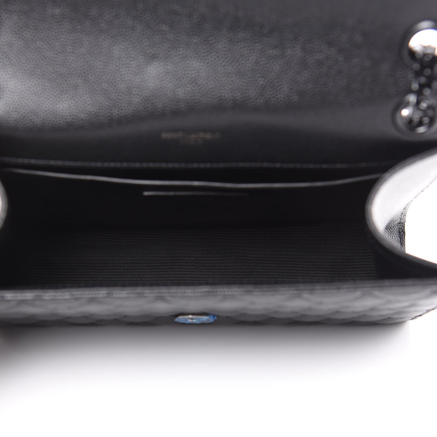Grain De Poudre Textured Mixed Matelasse Triquilt Medium Monogram Satchel Black