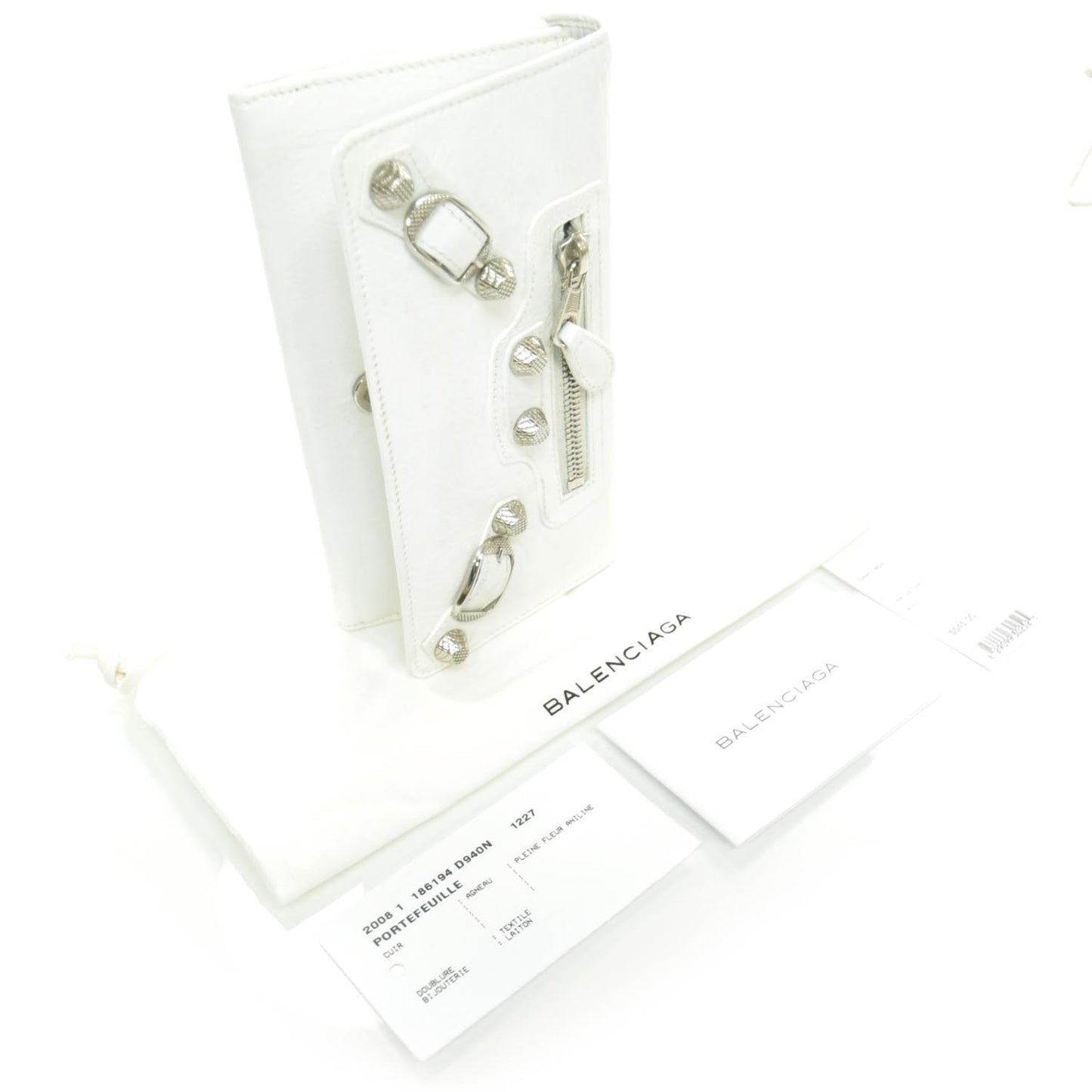 Agneau Giant Money Wallet White