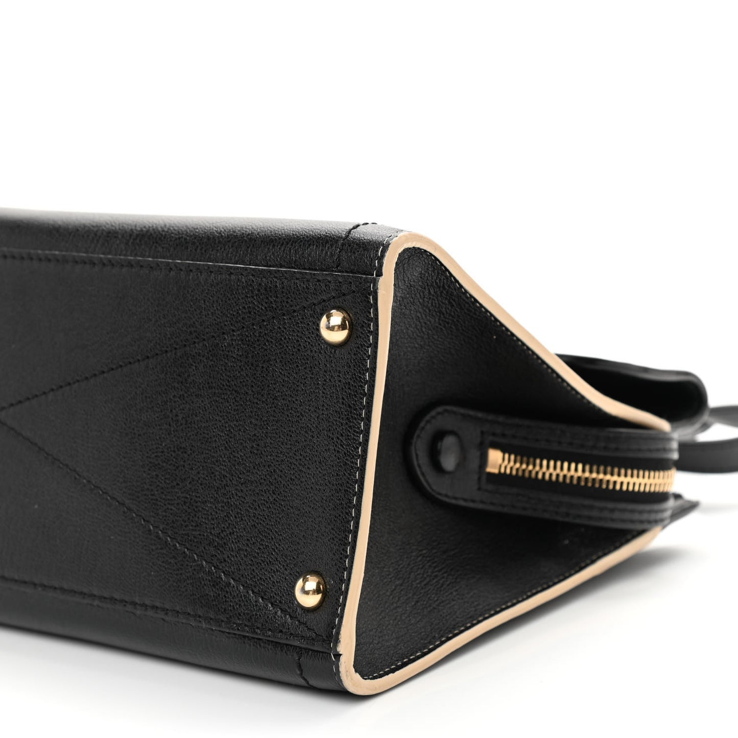 Textured Calfskin Satchel Black