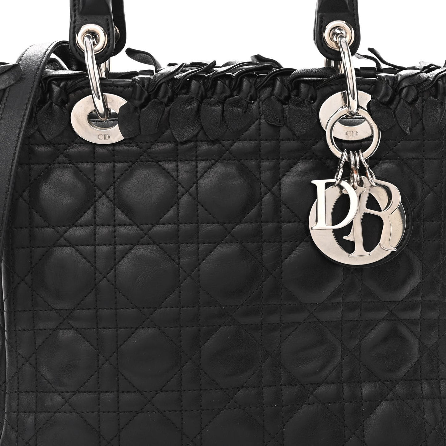 Lambskin Cannage Medium Lady Dior Black