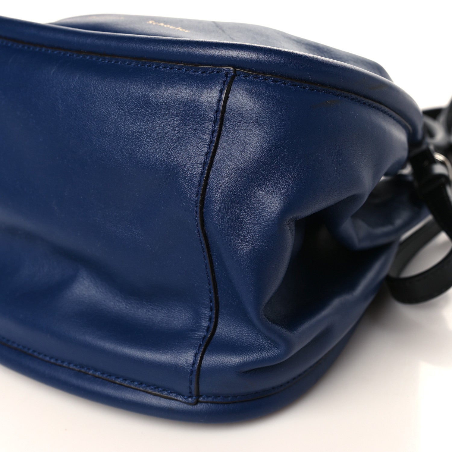 Proenza Schouler Calfskin Small Ruched Tote Navy 8 of 8