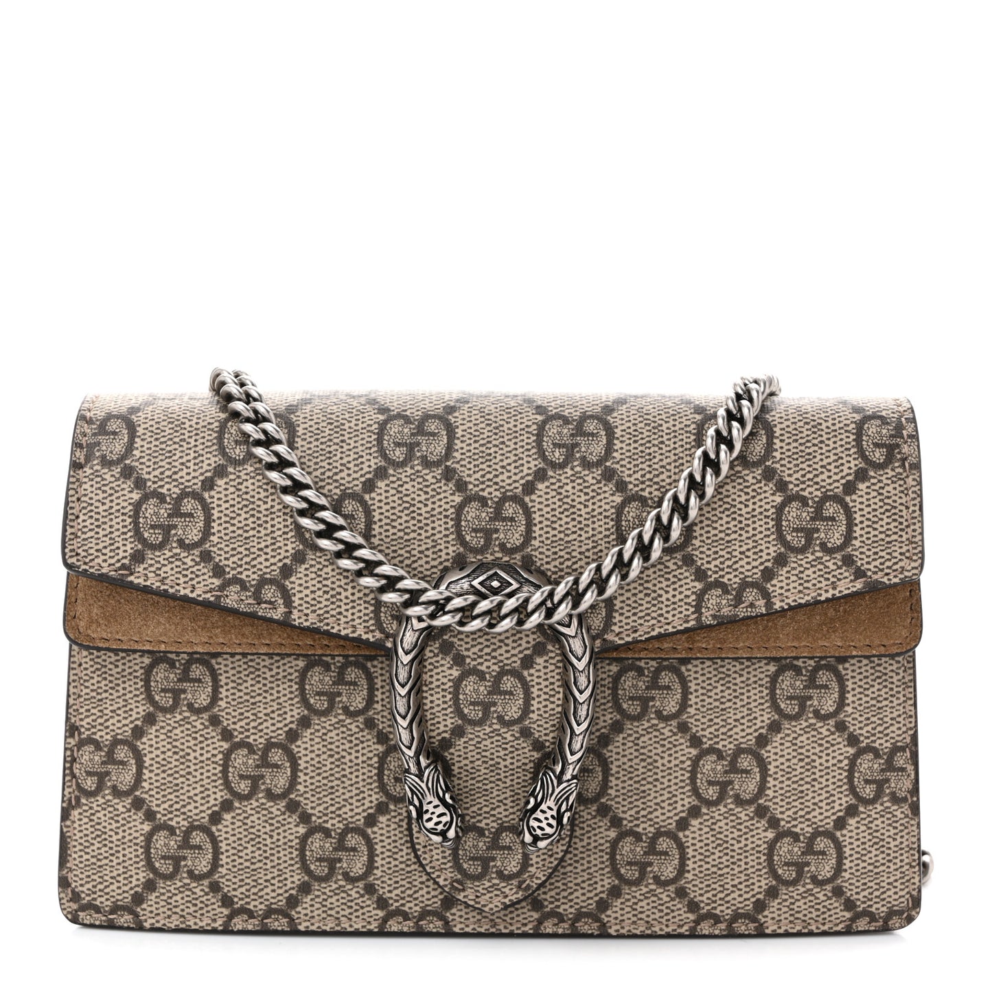 GG Supreme Monogram Super Mini Dionysus Shoulder Bag Taupe