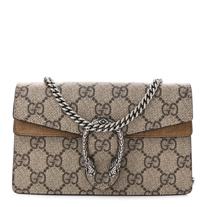 Gucci GG Supreme Monogram Super Mini Dionysus Shoulder Bag Taupe 1 of 10
